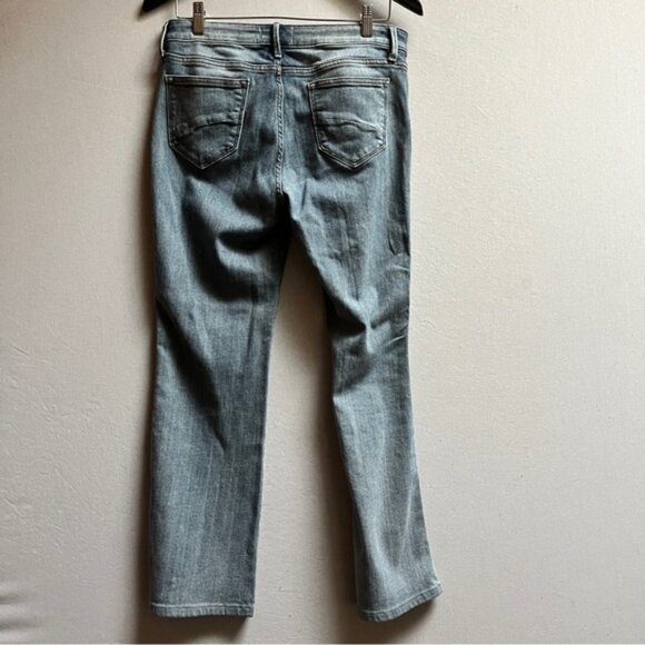 DRIFTWOOD Gray Straight Leg Jeans with Embroidered Detail - Picture 3 of 16